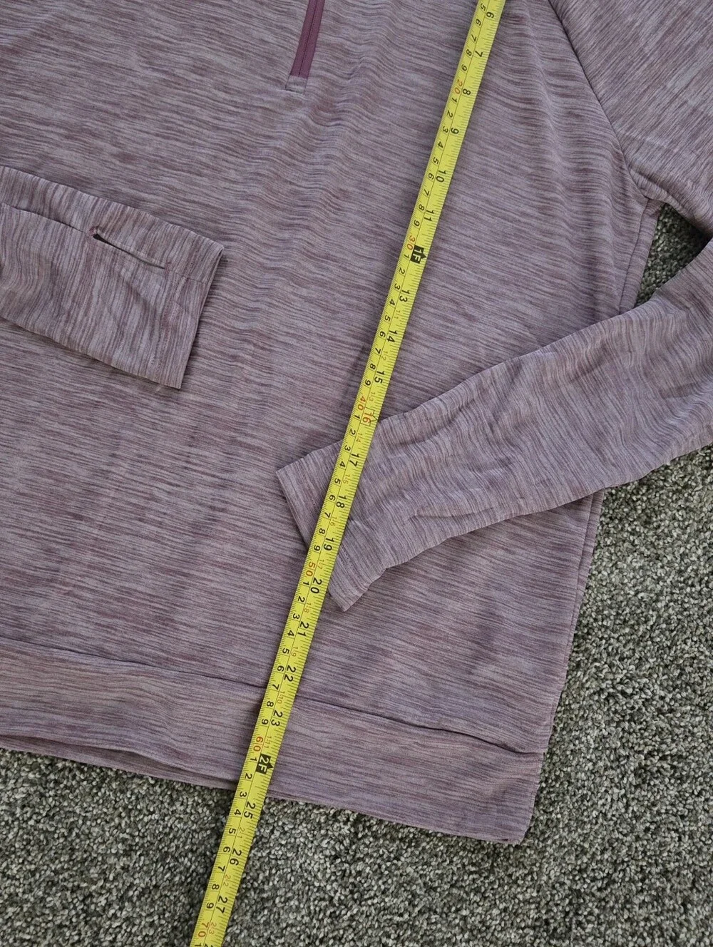 Nike Dri-Fit Mauve Quarter Zip Running Pullover S
